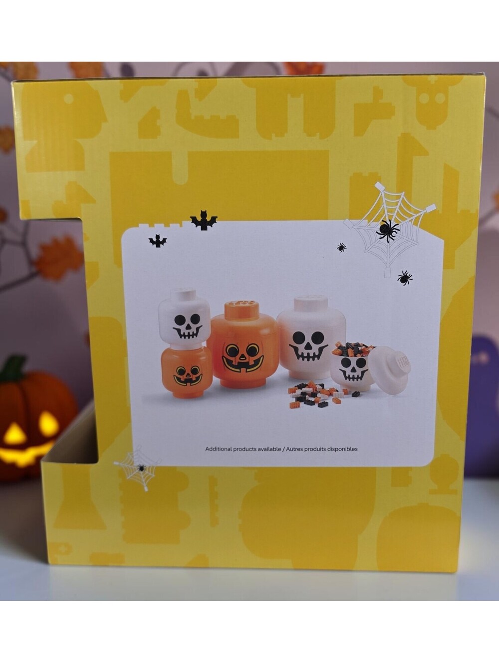 LEGO Halloween Storage Heads Large Pumpkin Skeleton 2 Pc NIB 2020 - Picture 11 of 15